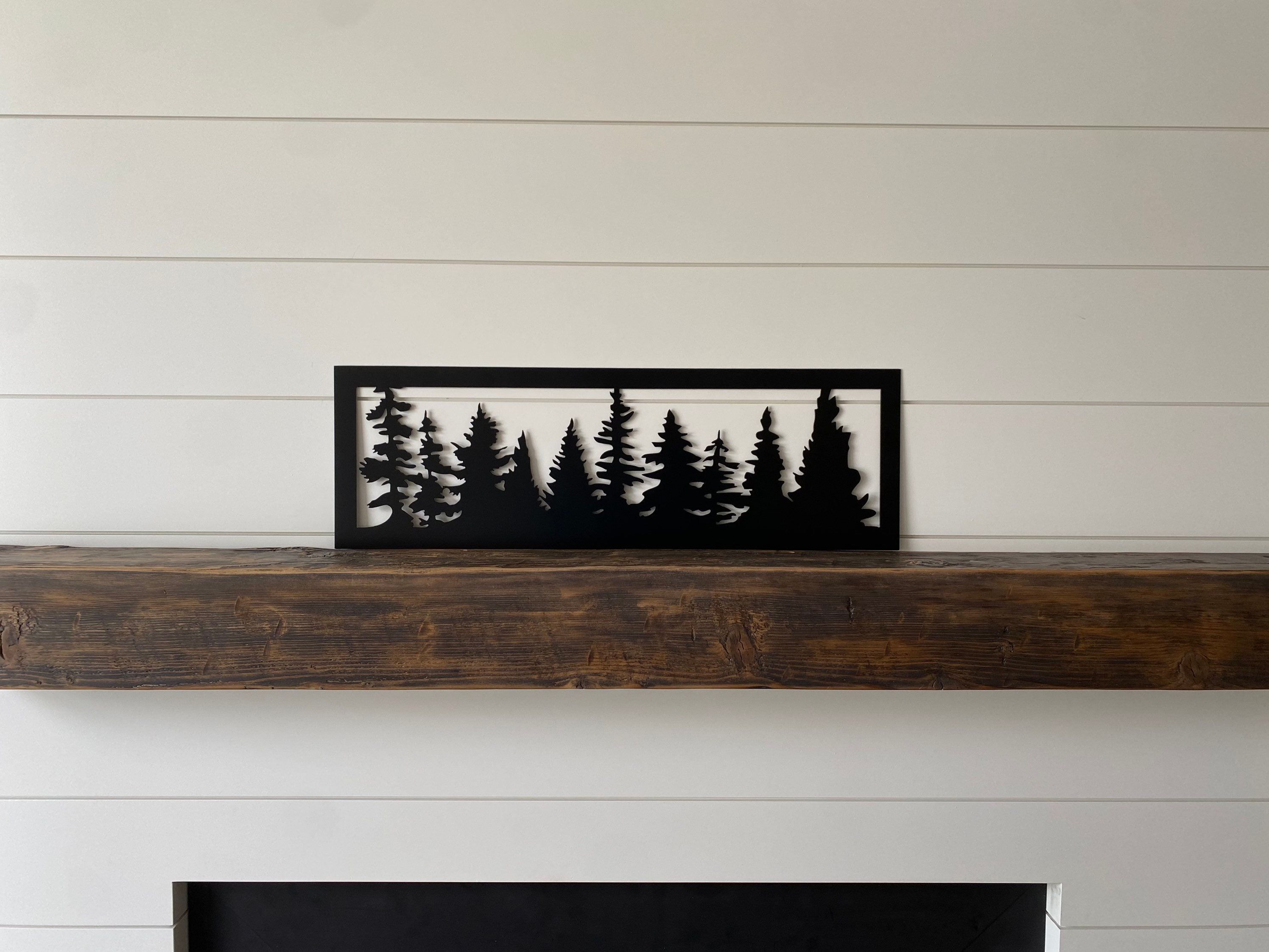 Frame Metal Tree Line Wall Art Line of Trees Forest Etsy Canada