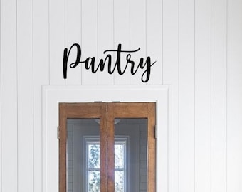 Metal Pantry Sign: Farmhouse Kitchen Wall Decor