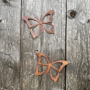 Rusty Metal Butterflies Butterfly Yard Decor Art Butterlfy Lawn Decor Garden Corten | Garden Art | Ensix Metal Garden Decor Outdoor Gift Her