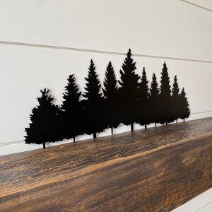 Metal Tree Line Wall Art | Line of Trees - Etsy