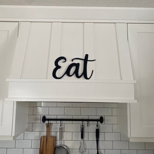 Eat Metal Wall Art & Door Sign - Kitchen Decor - Handcrafted Dining Room Accent - Rustic Home Decor - Farmhouse Style - Food Lover&#39;s Gift