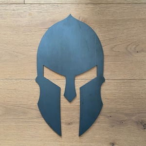 Spartan warrior metal mask art | Metal Wall Art