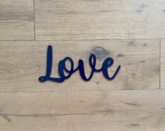 Love Metal Word - Metal Wall Art - Love Word signe - Love Word Script Love décoration intérieure art mural art amour