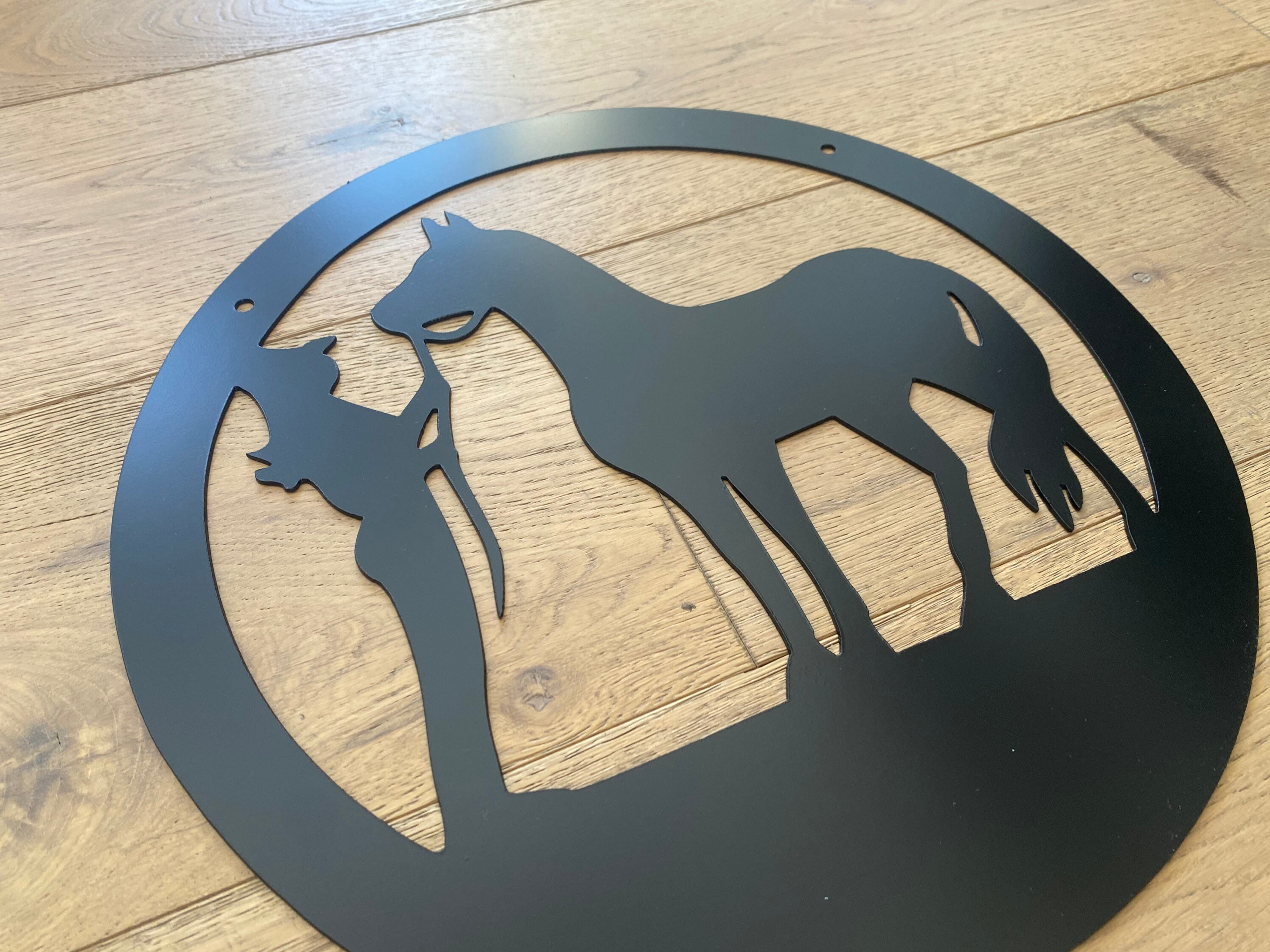 Cowgirl & Horse Metal Wall Art Gift Family Wall Art Etsy