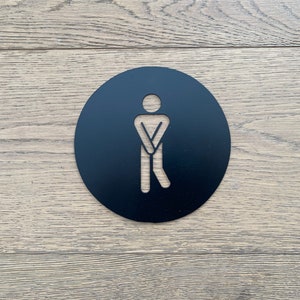 Male Metal Bathroom Washroom Restroom Sign | Door Sign | Male & Female Door Label