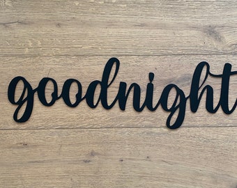Goodnight – décoration murale rustique en métal pour chambre à coucher, panneau de sommeil fabriqué à la main, ferronnerie Unique, doux rêves, Accent de maison