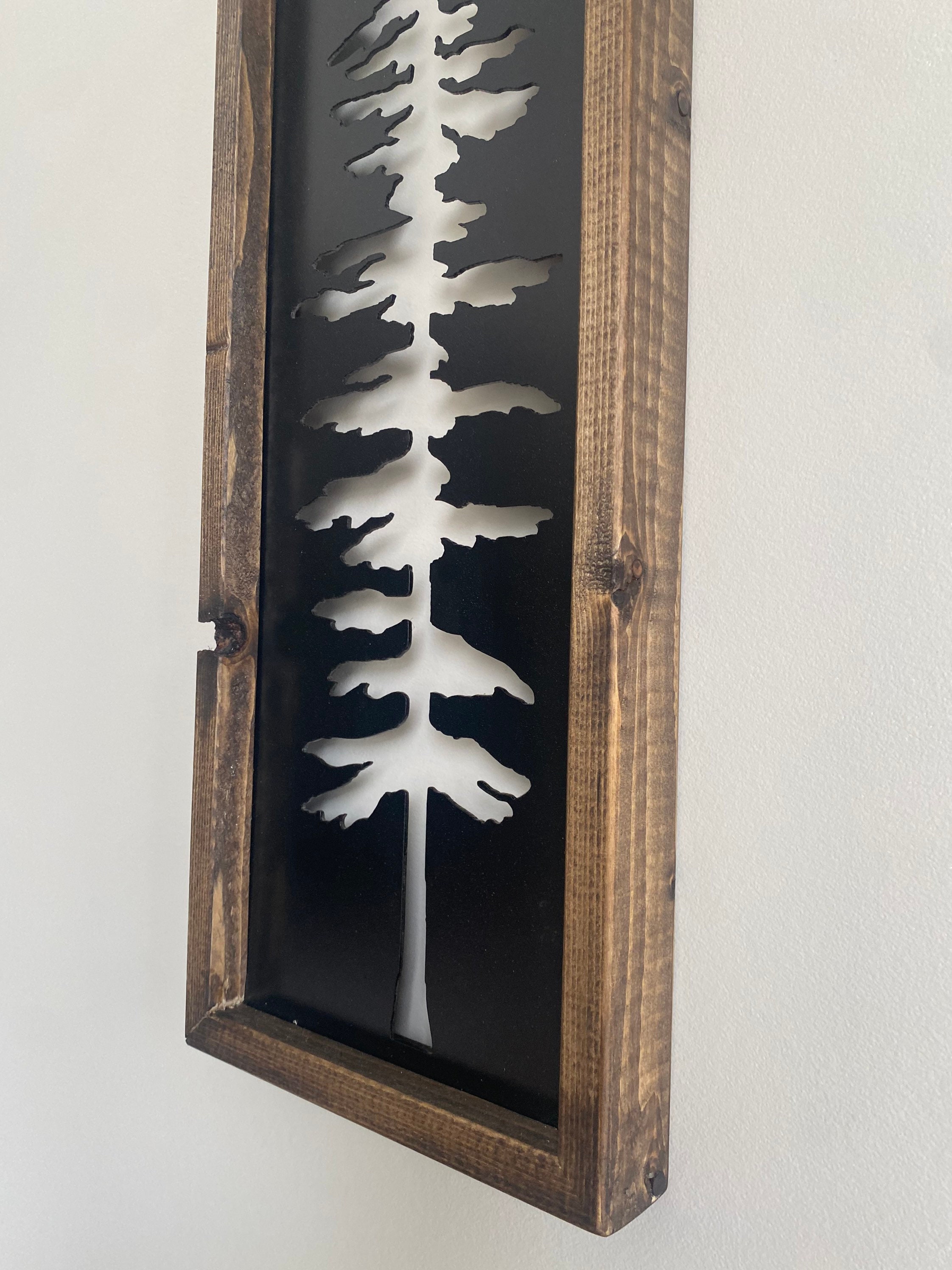 Single Sitka Metal Tree Wall Art Tree Art Metal Art Etsy
