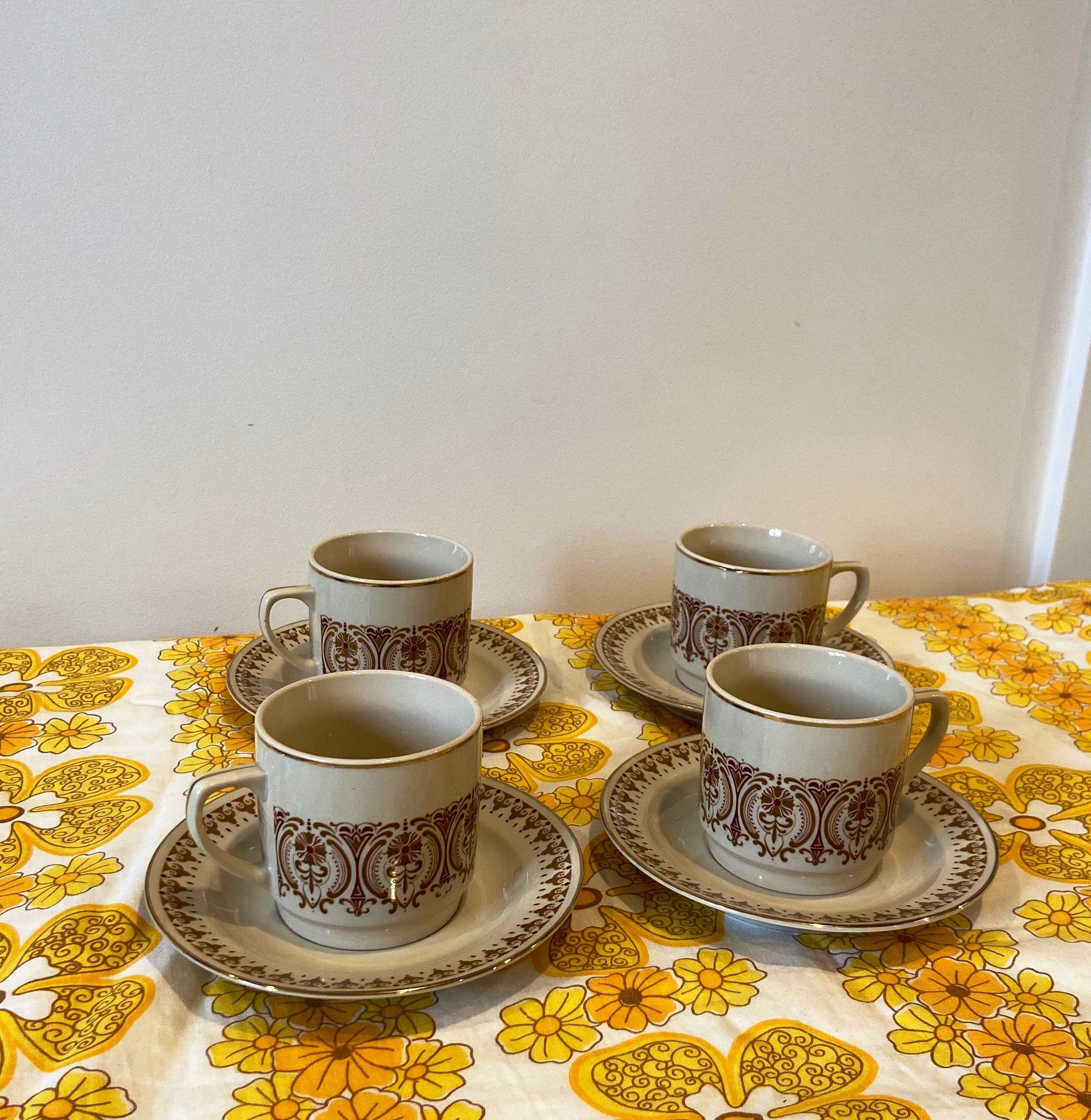 Set of Four Kun-Lun Tea or Coffee Set Retro Vintage Cups and | Etsy