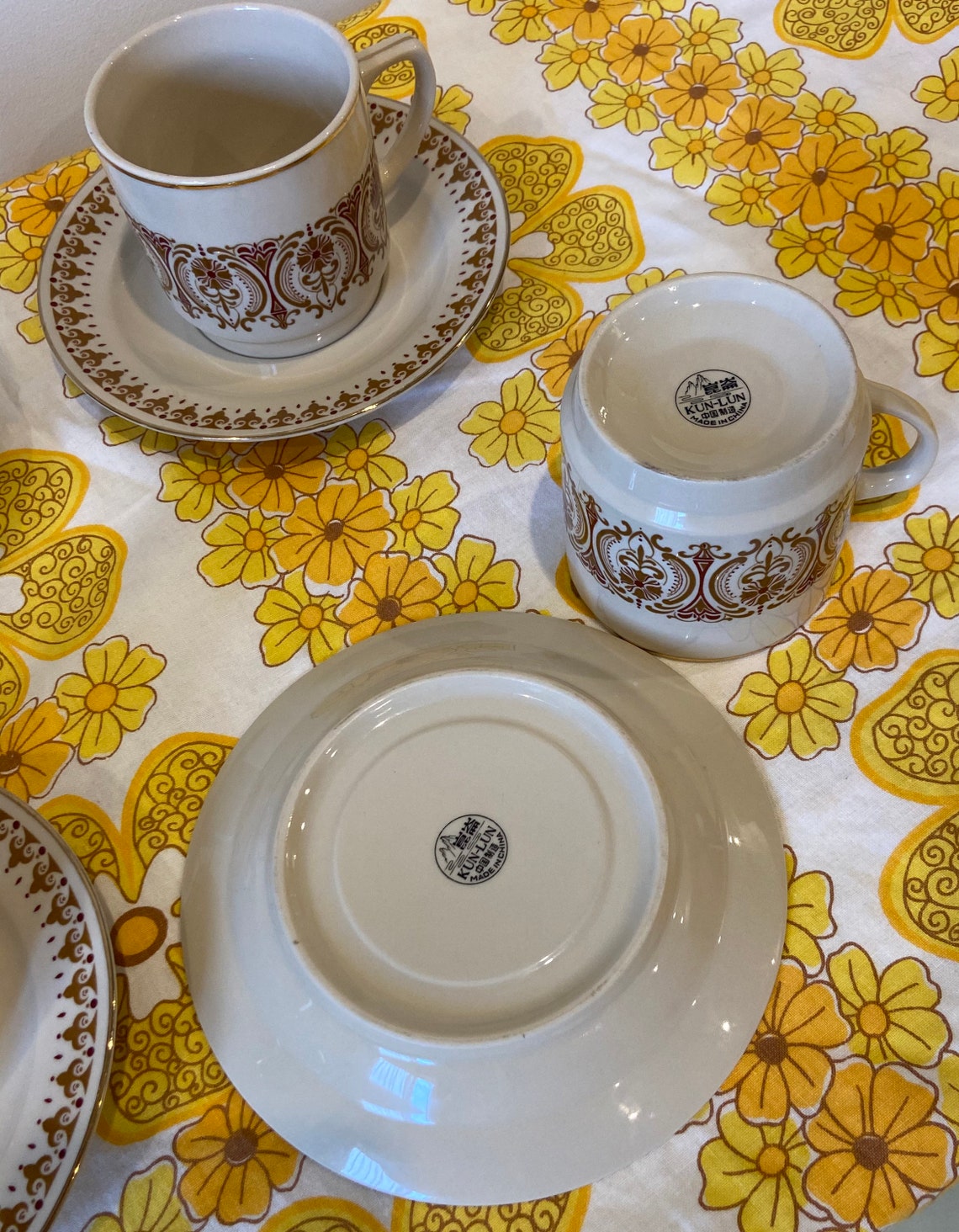 Set of Four Kun-Lun Tea or Coffee Set Retro Vintage Cups and | Etsy