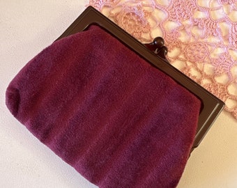 Maroon Vintage Purse or Small Clutch | Hong Kong