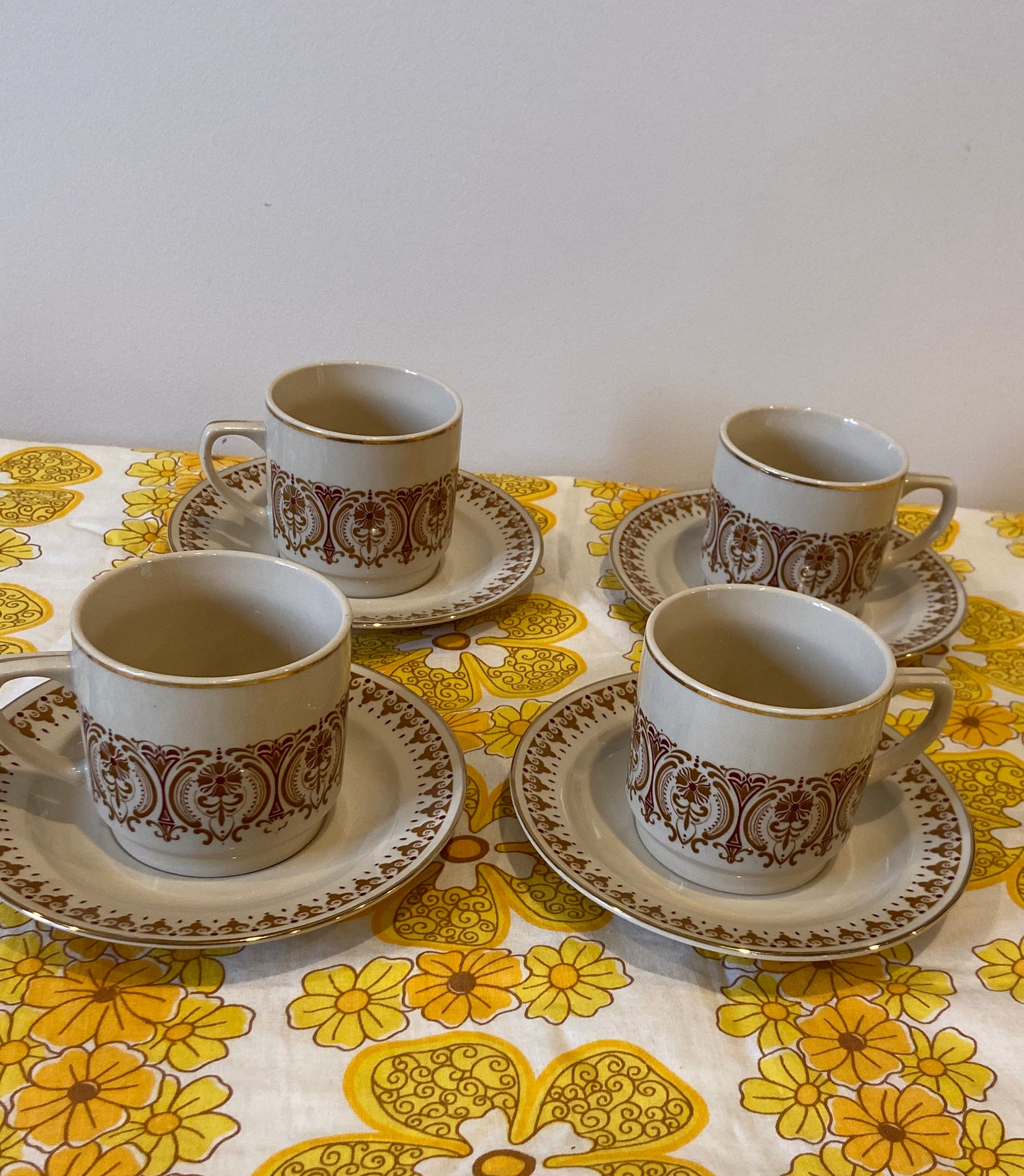 Set of Four Kun-Lun Tea or Coffee Set Retro Vintage Cups and | Etsy