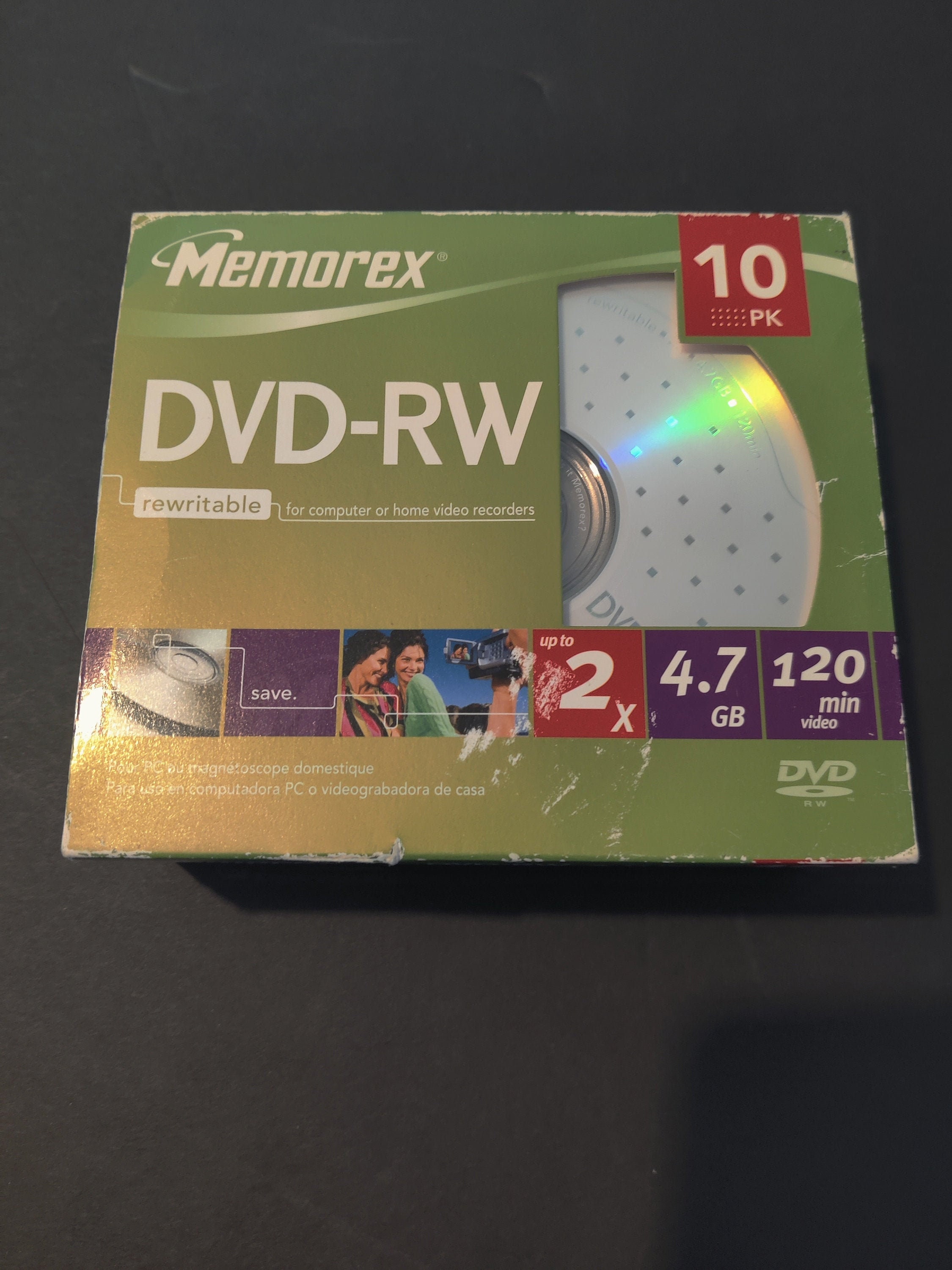 Memorex DVDRW 10 Pack brand new 4.7gb 120 min. 2x speed Etsy