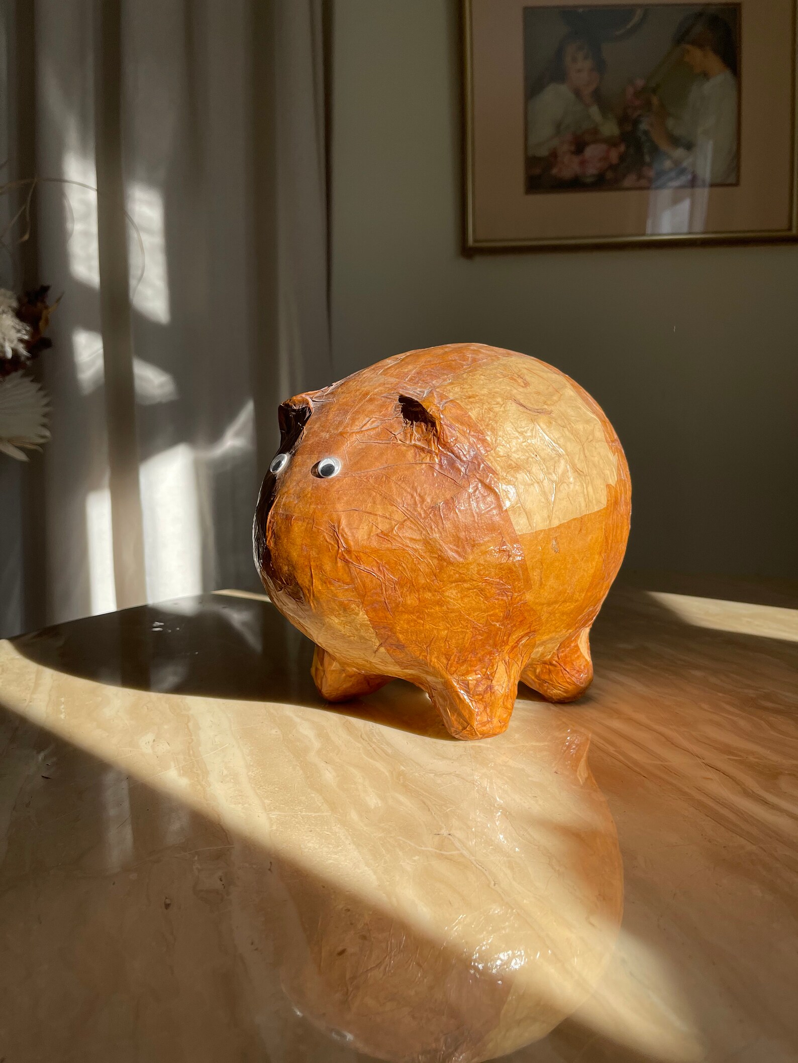 Paper Mache Piggy Bank Etsy Sweden