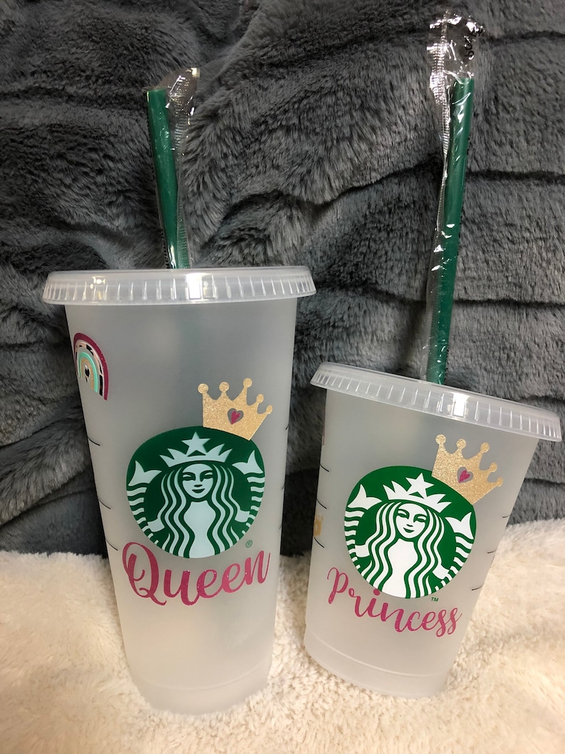 Custom Mommy and Me QueenPrincess Starbucks Tumbler