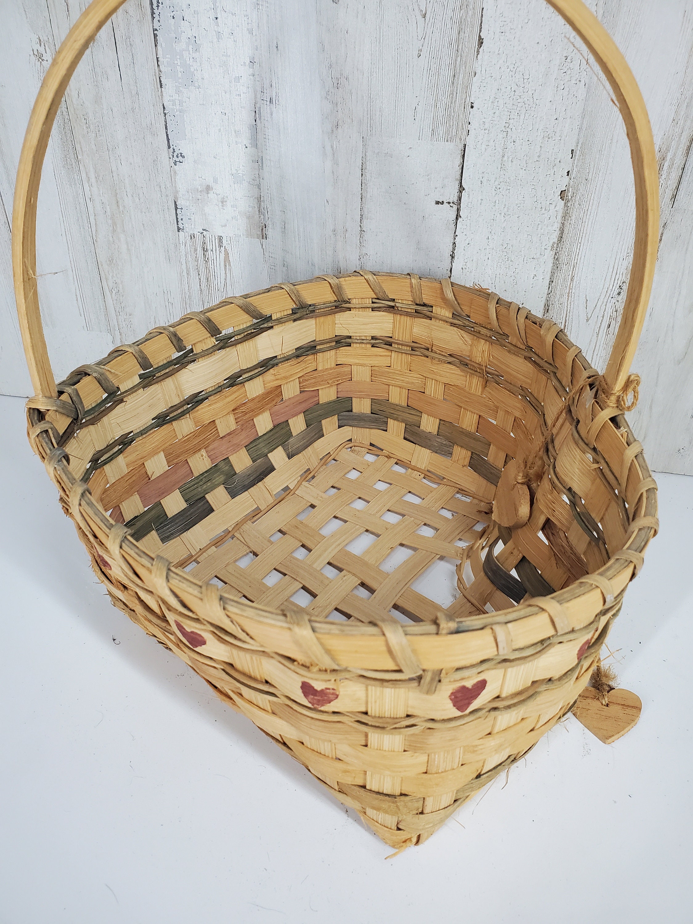 Heart Shaped Basket Etsy
