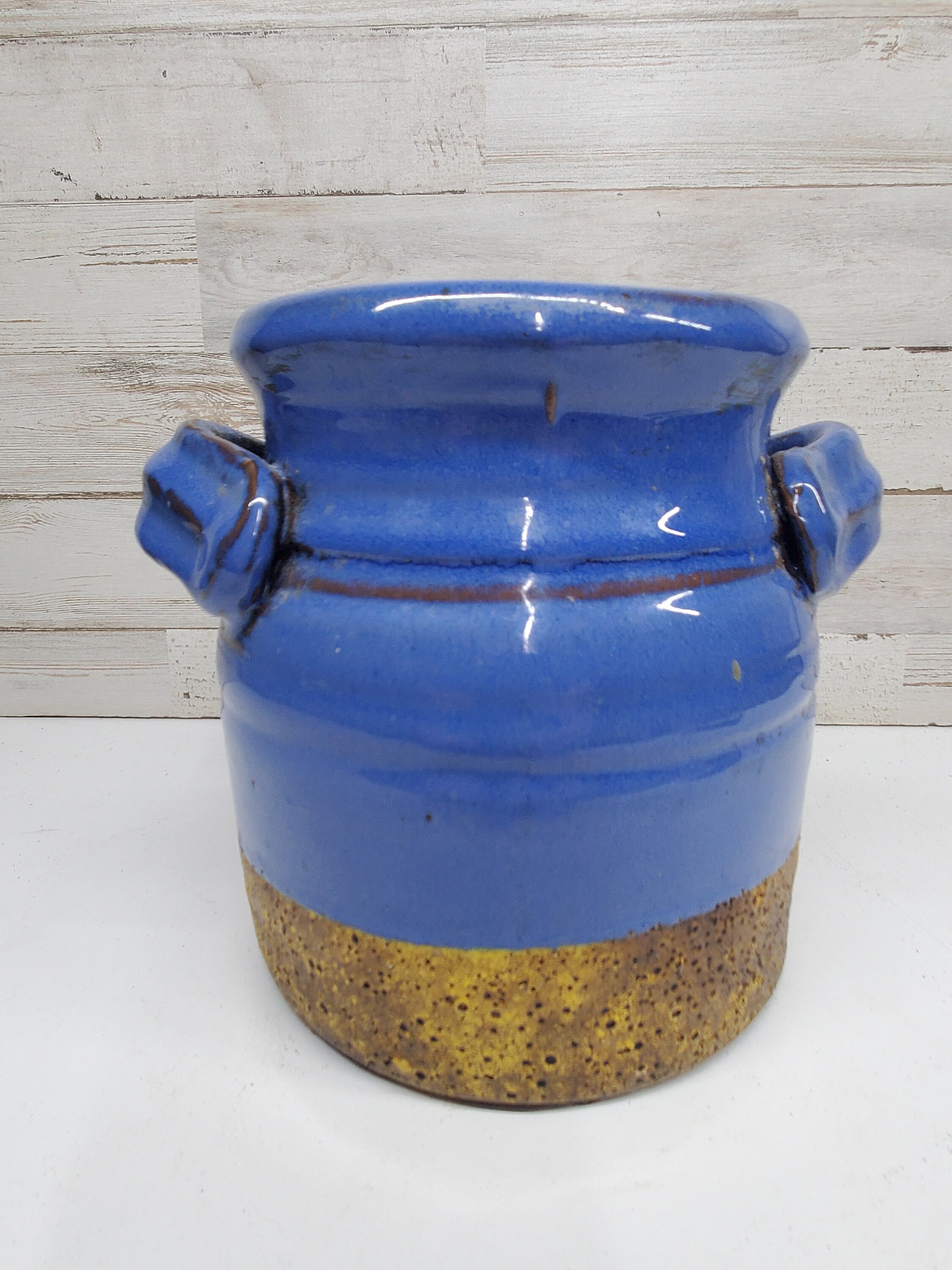 Blue stoneware crock Etsy