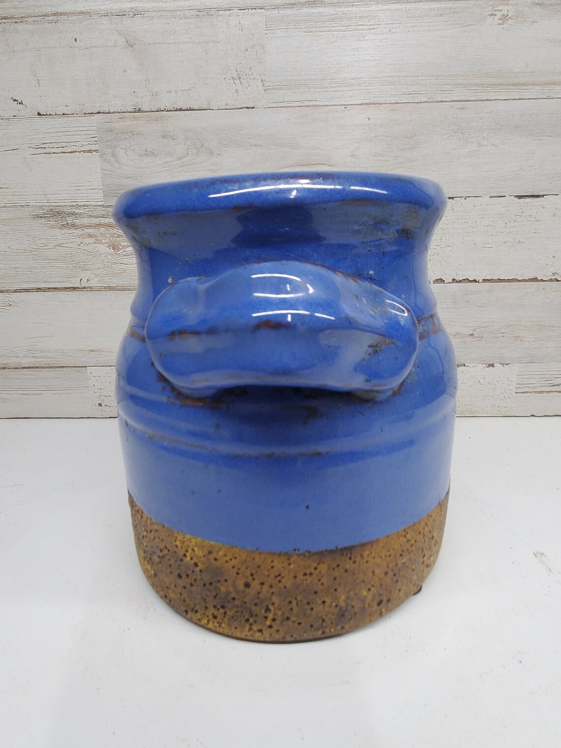 Blue stoneware crock Etsy