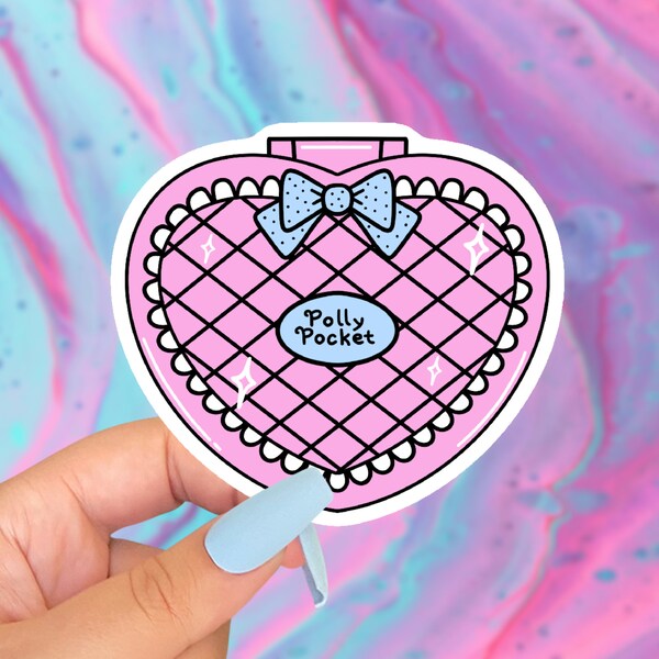 polly pocket sticker // hand drawn vinyl sticker