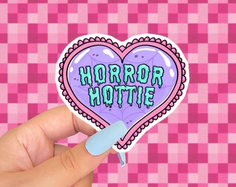 horror hottie sticker / pastel goth sticker / horror book sticker