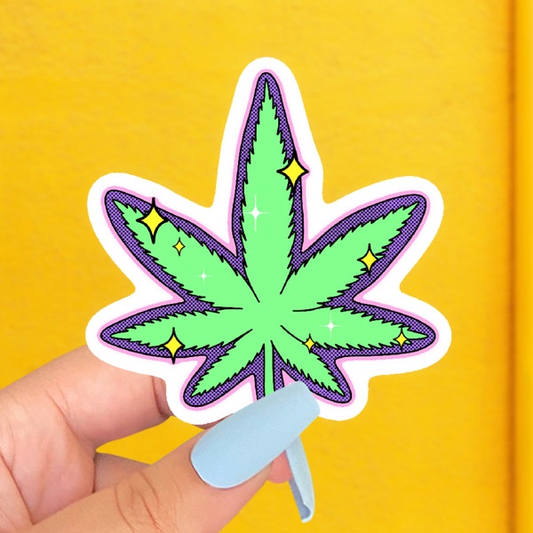 pot leaf sticker / weed sticker / cannabis sticker / 420 sticker / stoner stickers
