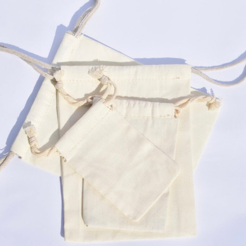 12 x 16 Inches Cotton Muslin Bags 100/% Organic Cotton Double Drawstring Premium Quality Eco Friendly Reusable Natural Bags