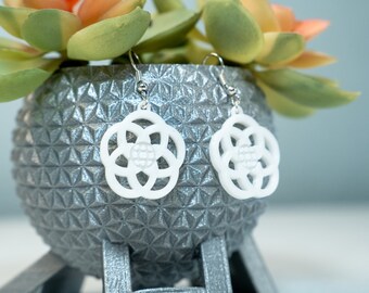Epcot Logo Earrings: Nickel-Free PLA Plastic