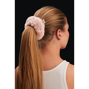 Fluffy Hair Scrunchies, Handmade Soft Scrunchies, Hand Knitted Ponytail Holder, Cute Hair Accessories, Knit Scrunchy, Unique Hair Ties
