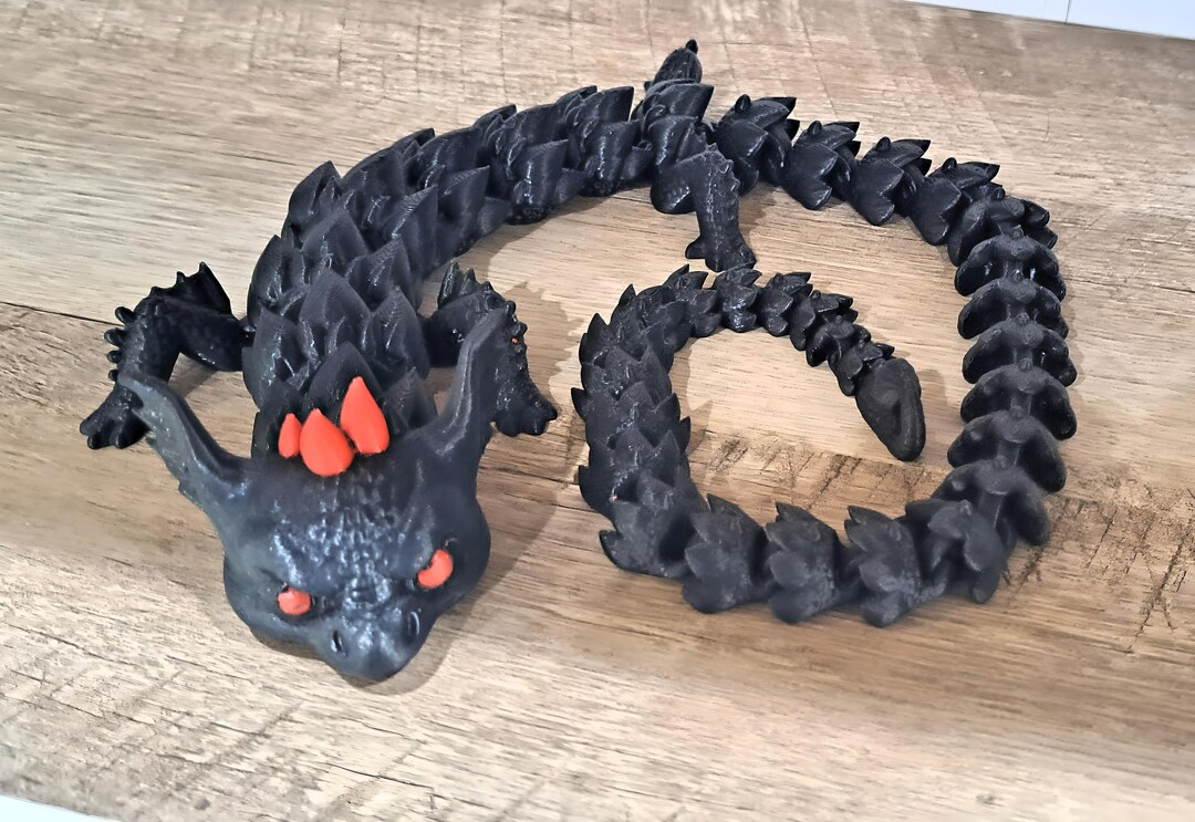 Articulated 3D Printed Dragon, Flexi Dragon, Fidget Toy - Etsy