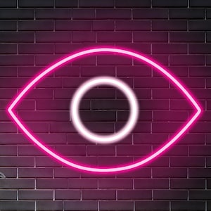 Enseigne au néon personnalisée audacieuse mystique, lumière LED personnalisée artistique brillante, art mural minimaliste lumineux, décoration d'intérieur moderne symbolique