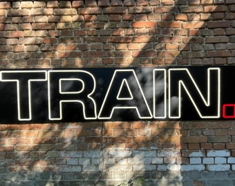 Train Gym Gaming Custom Neon Sign, Motivational Eye-catching Personalized LED Light, Modern Durable Wall Art Bold Vibrant