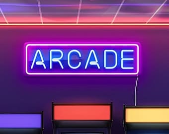 Arcade Neon Sign, Arcade Decor, Arcade LED Light Up Light, Retro Neon Sign