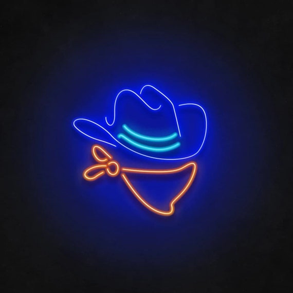 Cowboy Hat Neon Sign Custom Neon Sign Neon Sign Bedroom LED | Etsy