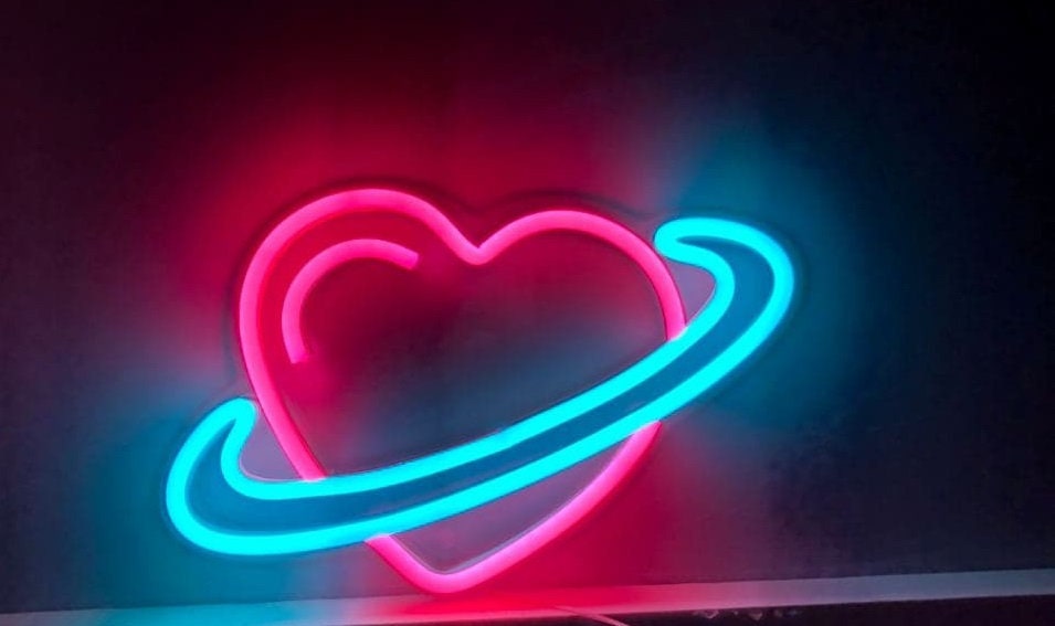 Rosa Herz benutzerdefinierte Neon Zeichen Schlafzimmer | Etsy