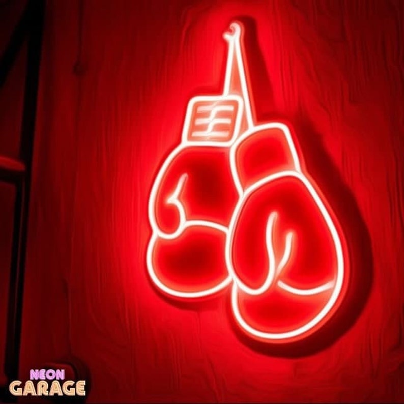 Boxing Gloves Neon Sign Etsy
