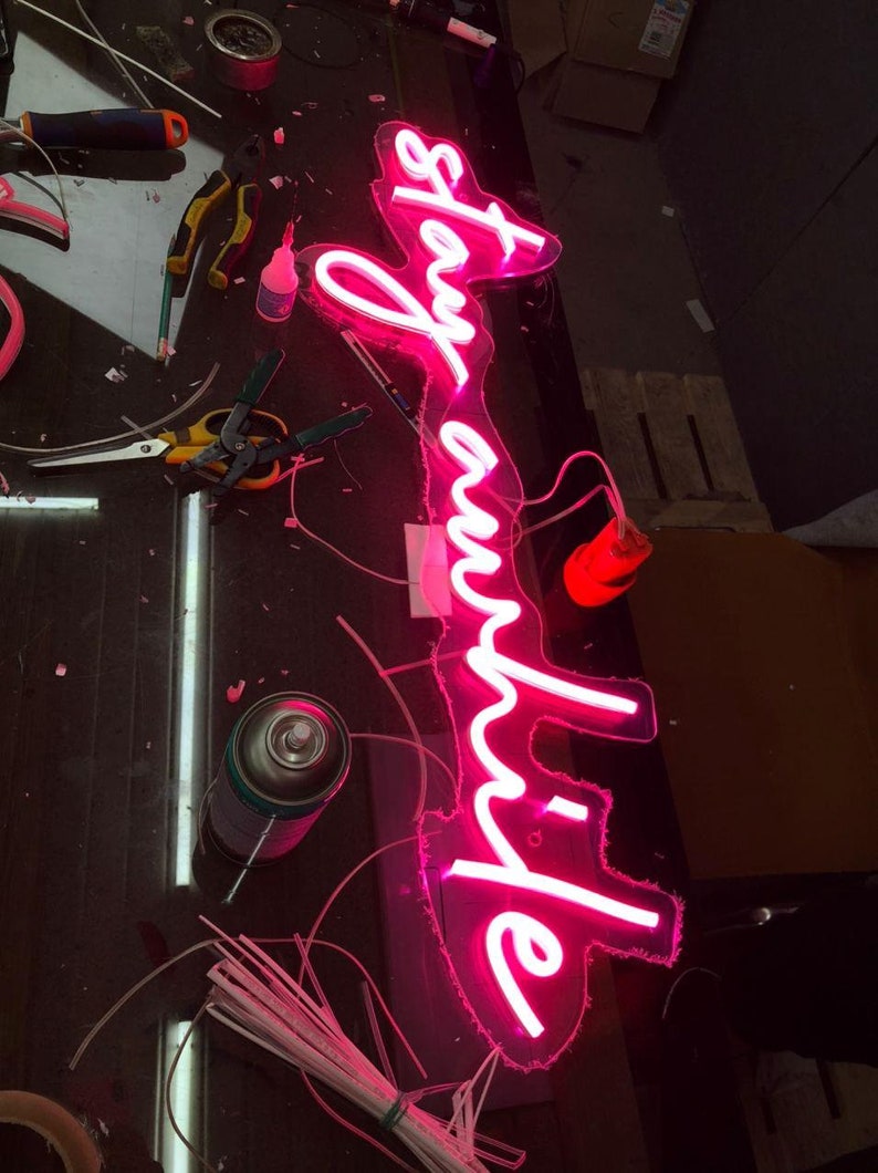 Dripping Heart Neon Sign / Pink Neon Sign Bedroom / Custom Etsy