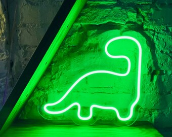 Niedliche Dinosaurier Neon Schild, Neon Schild Schlafzimmer, Niedliche Schlafzimmer Lampe, Kinderzimmer LED-Licht