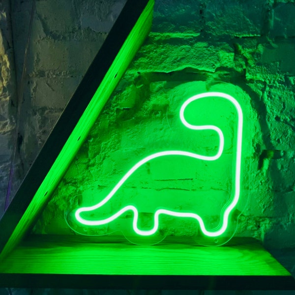 Cute Dinosaur Neon Sign, Neon Sign Bedroom, Cute Bedroom Lamp, Kids Room LED Light