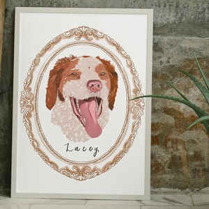 Hand-Drawn Dog Poster, Dog Portrait, POSTER ONLY, unframed