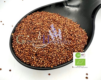 100% Organic Red Quinoa Seeds - Chenopodium Quinoa - Superfood With High Protein {Certified Bio Product}