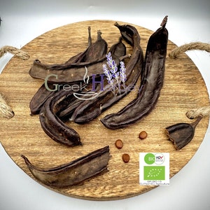 Greek Organic Carob Pods - Ceratonia Siliqua - Superior Quality Superfood Carob Pods