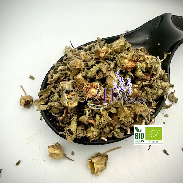 100% Organic Greek Cistus Incanus Rock Rose Cut Leaves&Flowers - Cistus Creticus - Superior Quality Loose Herbal Tea{Certified Bio Product}