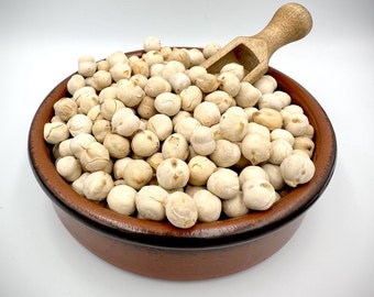Whole White Chickpeas (Roasted-Salted) Traditional Crispy Snack | Cicer arietinum | Superfood Nuts