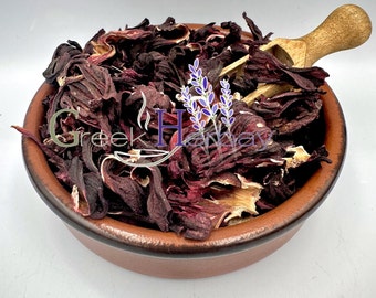 Hibiscus Dried Flowers Loose Herbal Tea - Hibiscus Sabdariffa - Superior Quality Herbs