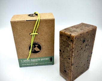 100% Handmade Natural African Black Soap With Greek Olive Oil Soap -  Herbal Body&Face Care Soap - Superior Quality Skin texture Soap