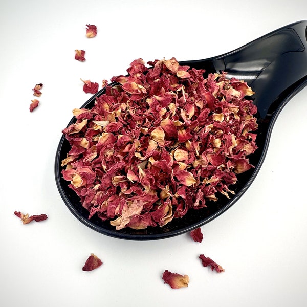 Dried Red Rose Petals Loose Herbal Tea - Rosa Damascena - Superior Quality herbs