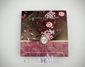 Dark Chocolate  Bar With Rose Petals - Superior Quality Dark Chocolate Bar