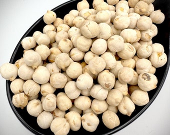 Whole White Chickpeas (Roasted-Salted) Traditional Crispy Snack | Cicer arietinum | Superfood Nuts