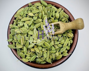 Whole Cardamom Pods - Elettaria cardamomum - Superior Quality Herbs & Spices