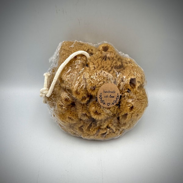 100% Natural Dried Greek Unbleached Honeycomb Sea Sponge 5.0"-5.50" inches(12-14cm) - Kalymnos Bath Shower - Mediterranean Sea Sponge