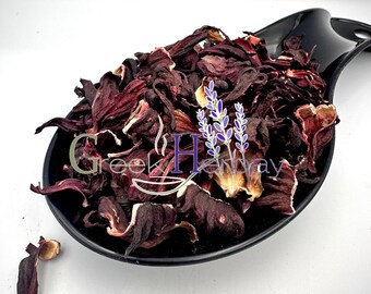 Hibiscus Dried Flowers Loose Herbal Tea - Hibiscus Sabdariffa - Superior Quality Herbs